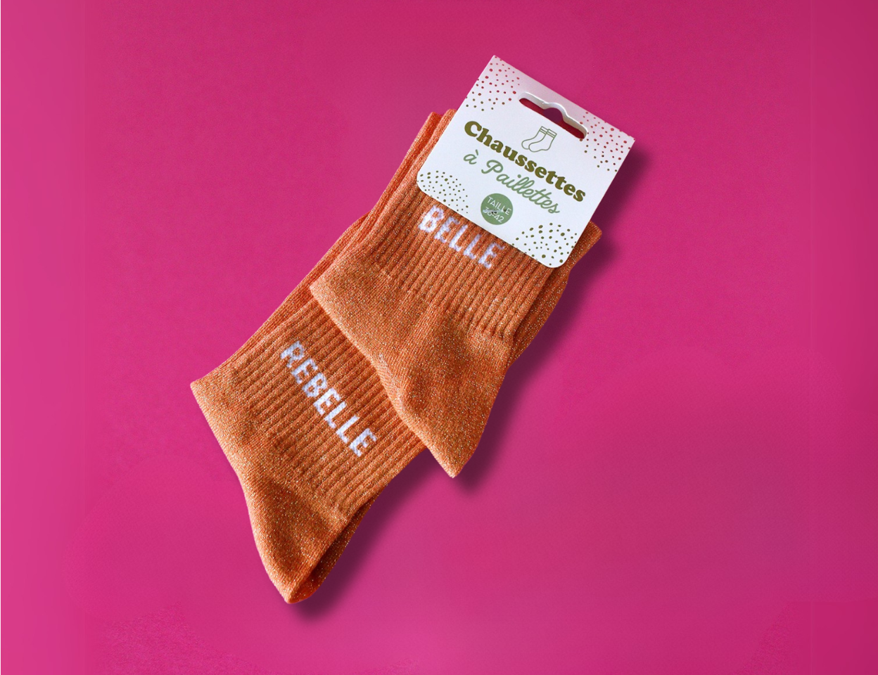chaussettes à paillettes